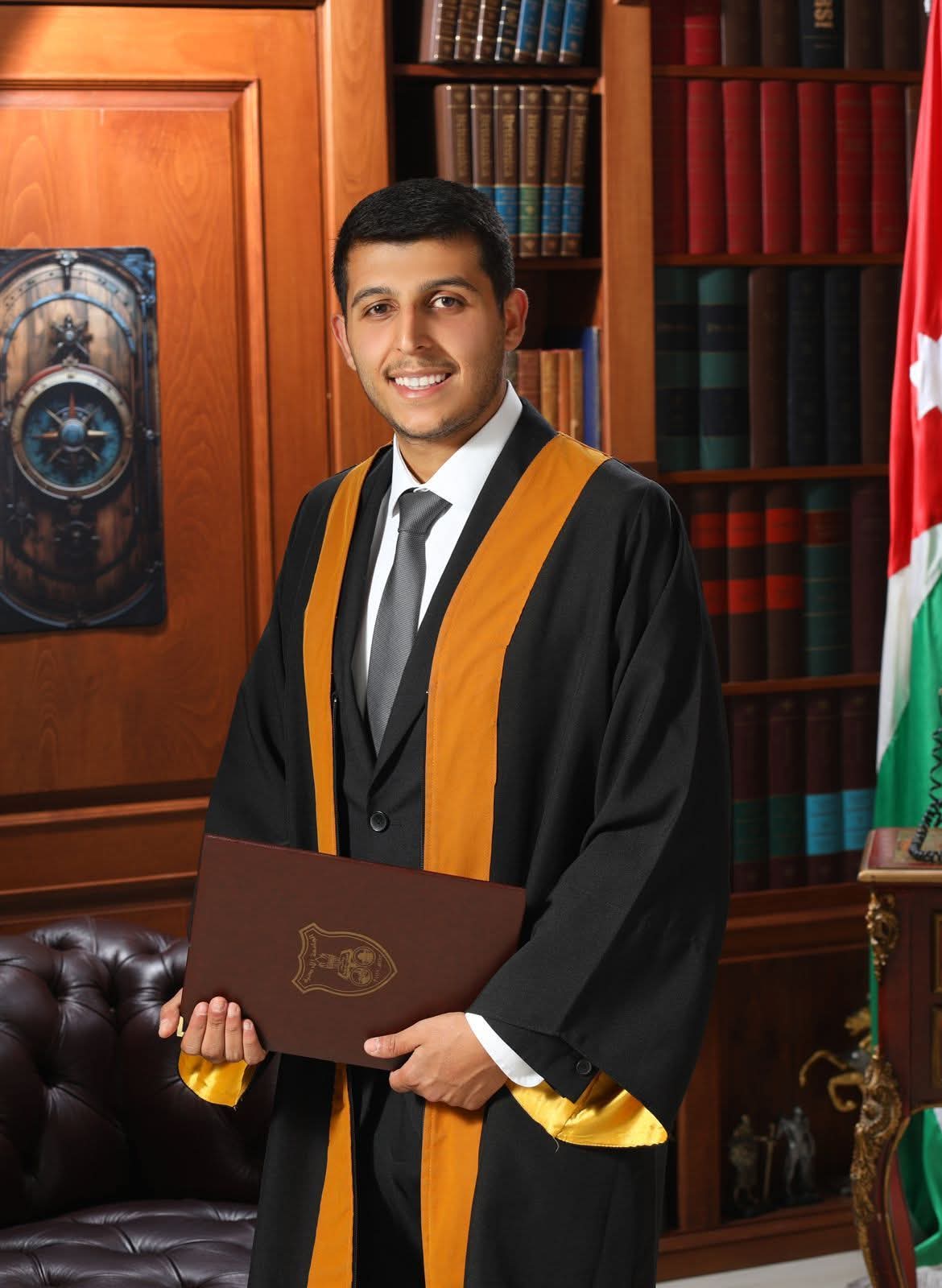 تخرج محمد ماجد العدوان من الأردنية بتخصص علم الحركة والتدريب الرياضي