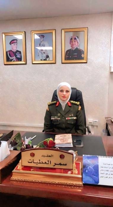 العقيد سمر العطيات مديرة لتمريض مدينة الحسين الطبية