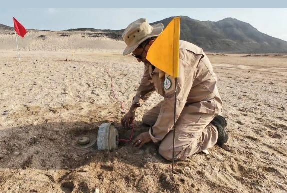 مشروع سعودي ينزع 971 لغمًا في الأراضي اليمنية خلال أسبوع