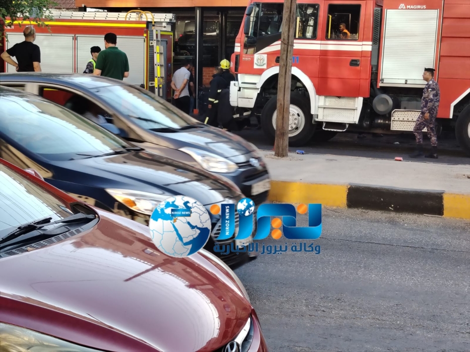 دفاع مدني اربد يتعامل مع حريق في إحدى المطاعم... صور