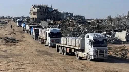 العقبة ترسل 4 شاحنات محملة بالمساعدات إلى غزة