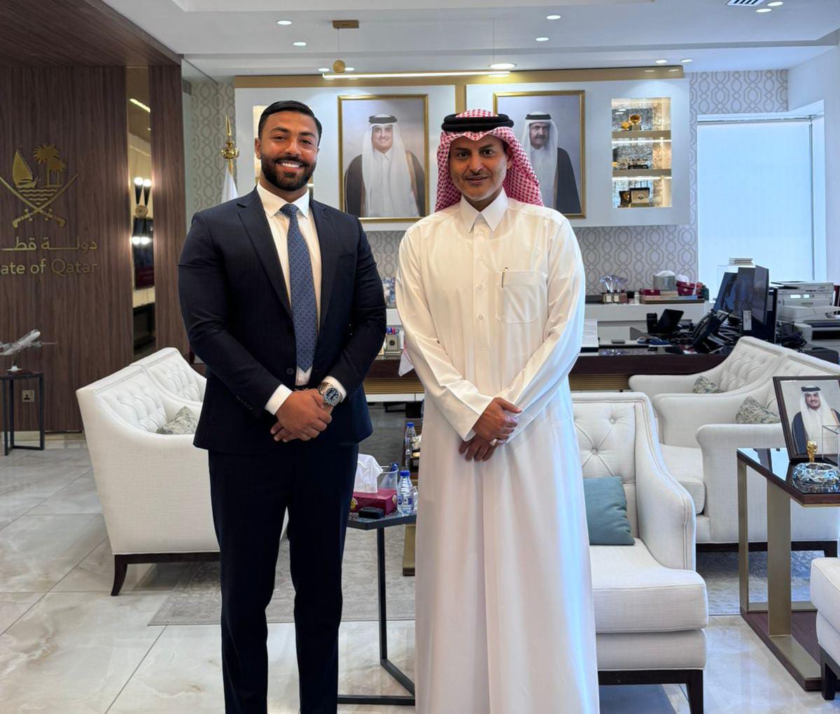 سفير دولة قطر في عمّان يستقبل المحامي محمد علي الجبور