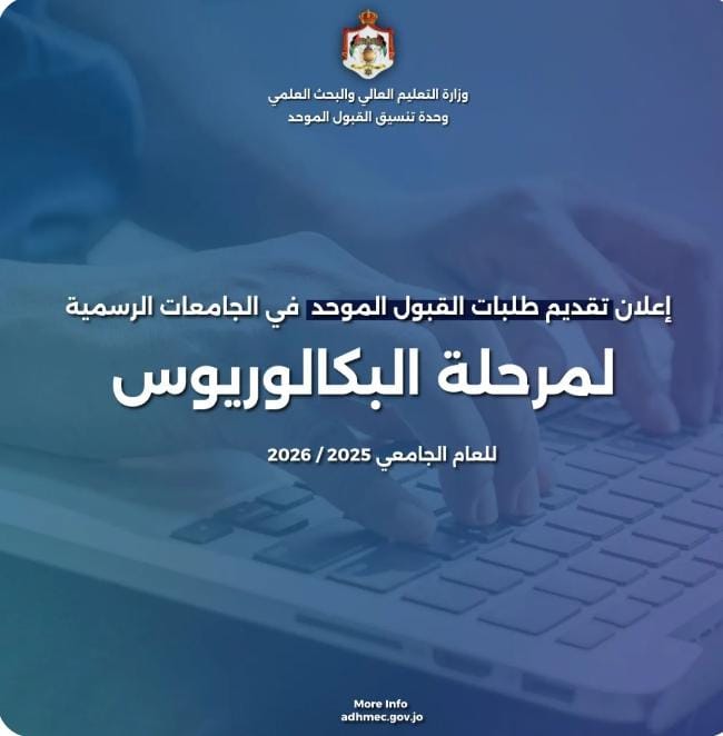 موعد تقديم طلبات الالتحاق في الجامعات الرسمية لمرحلة البكالوريوس