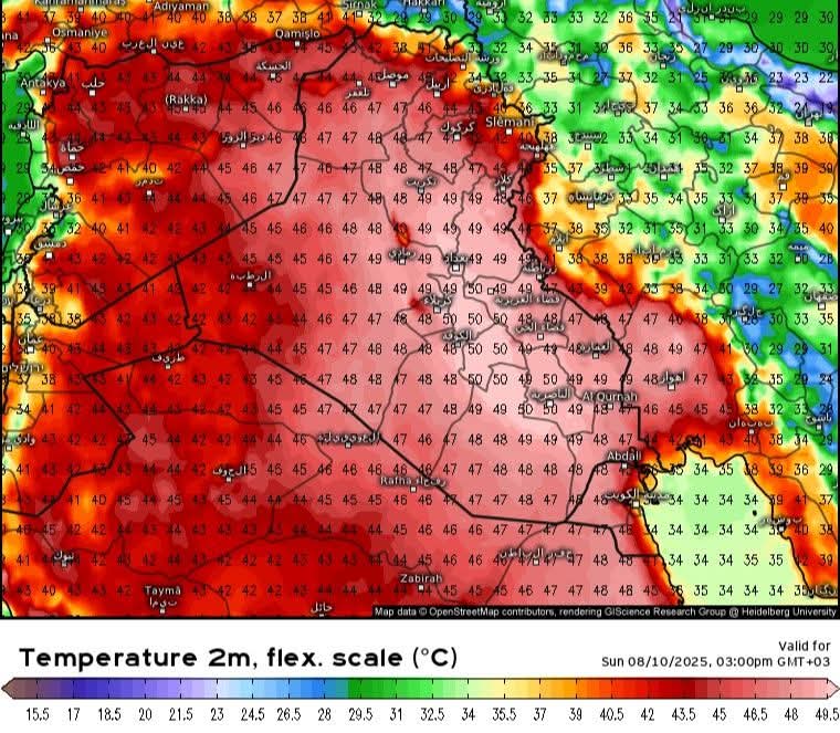 موجه شديدة الحرارة تضرب البلاد العربية.. حالة الطقس في الدول العربية اليوم الثلاثاء 12  8 2025