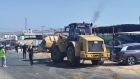التل لنيروز :بلدية إربد الكبرى تزيل جميع المخالفات الواقعة على الطريق المعروف شعبيا باسم  شارع المزارع