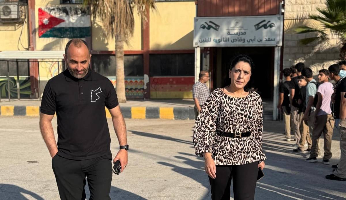 أبورمان تشارك مدرسة سعد بن أبي وقاص الثانوية للبنين فعاليات الطابور الصباحي.