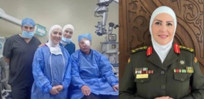 الشيخ محمد البري يشكر العقيد الدكتورة نانسي الرقاد على رعايتها الطبية المخلصة