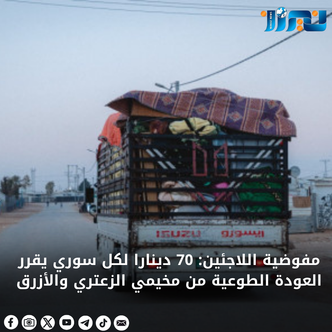 مفوضية اللاجئين: 70 دينارا لكل سوري يقرر العودة الطوعية من مخيمي الزعتري والأزرق