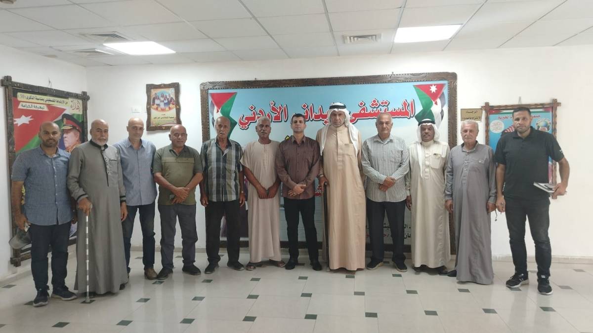 وفد من شيوخ ووجهاء غزة يزور المستشفى الميداني الأردني غزة83 ويثمن جهوده الإنسانية