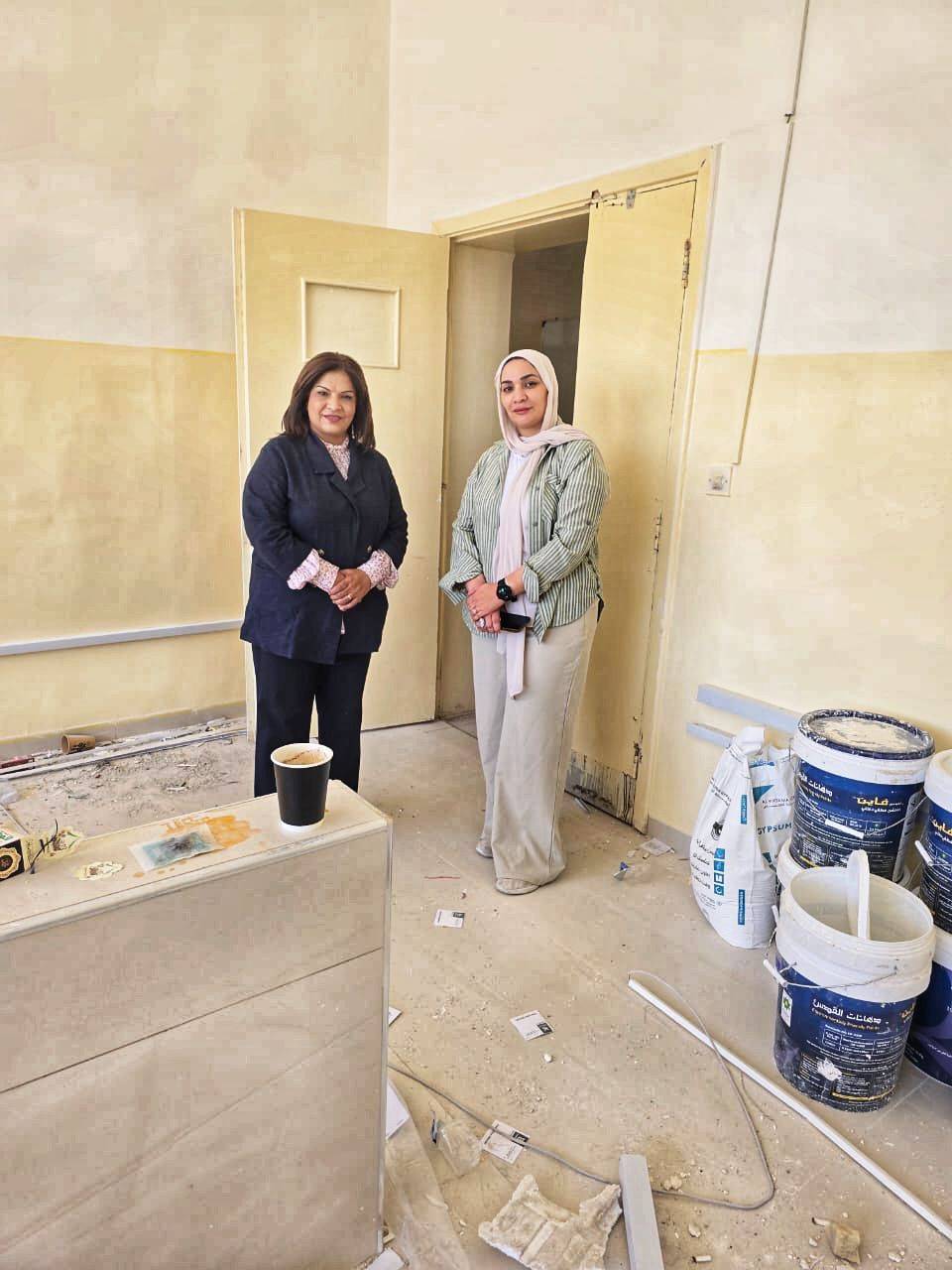 العجارمة تتفقد مدرسة عائشة بنت أبي بكر الثانوية الأولى للبنات