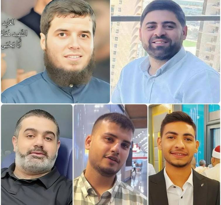 استشهاد 5 من عناصر حماس بالقصف الاسرائيلي على الدوحة  أسماء