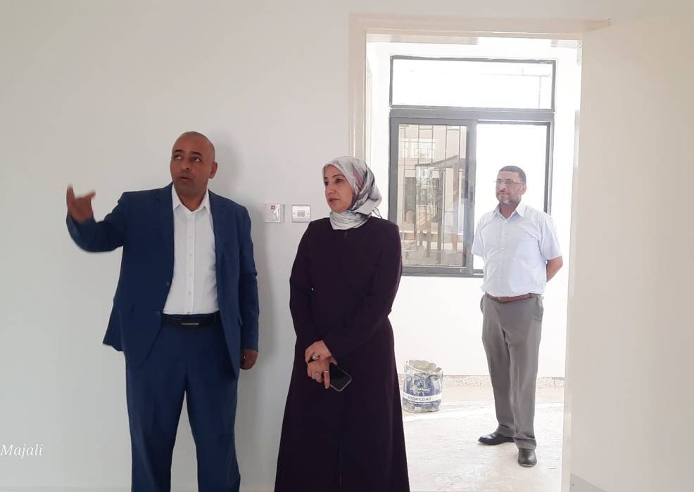 لمعاينة وتفقد واقع التعليم والبناء المدرسي..  بني عطية تتفقد مدرسة مغير الثانوية للبنين