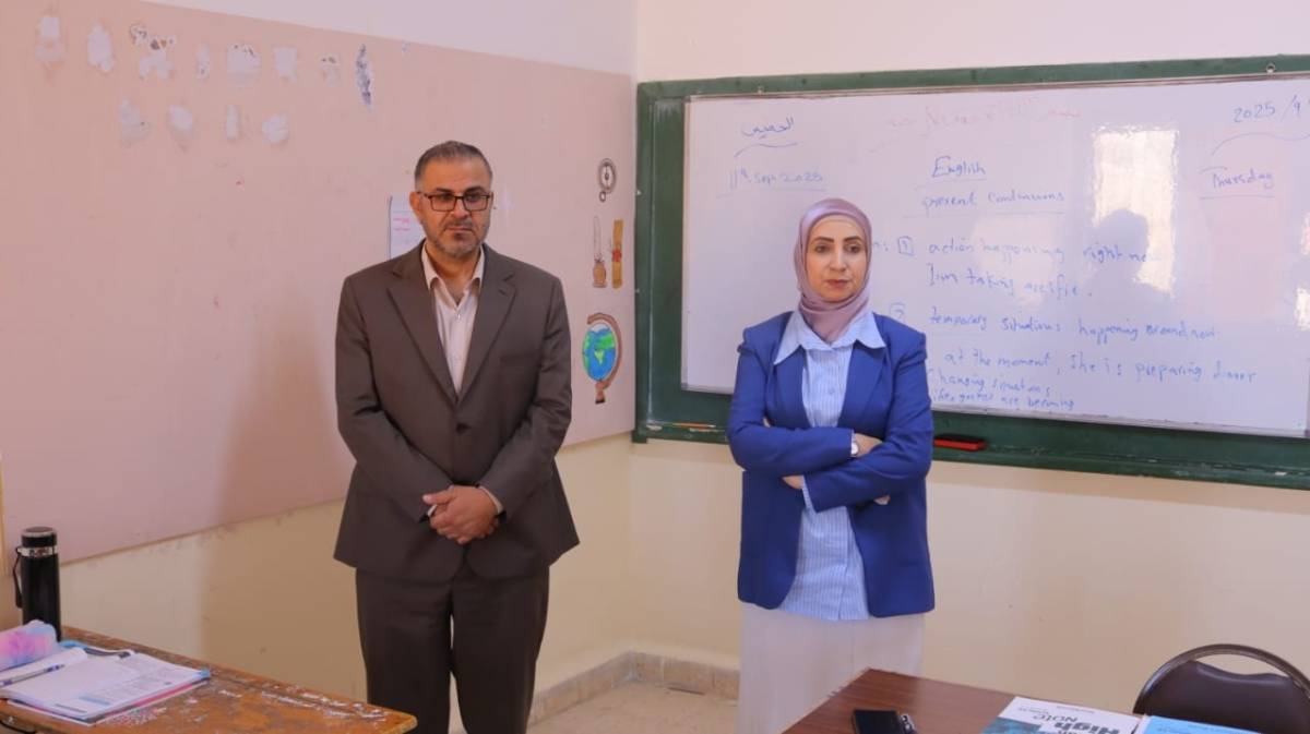 السلامين تتفقد طالبات نظام التعليم المهني والتقني BTEC في مدرسة الشوبك الثانوية الشاملة للبنات