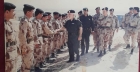 الملك الحسين يزور كتيبة استطلاع الجنوب بعد معاهدة السلام