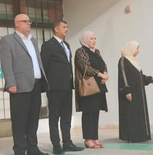 متصرف لواء بني كنانة والشطناوي يشاركان طالبات مدرسة كفرسوم الثانوية للبنات الطابور الصباحي