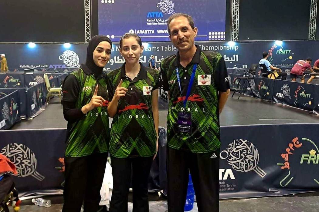 منتخبات كرة الطاولة تحقق لقبي الزوجي المختلط وزوجي السيدات بالبطولة العربية