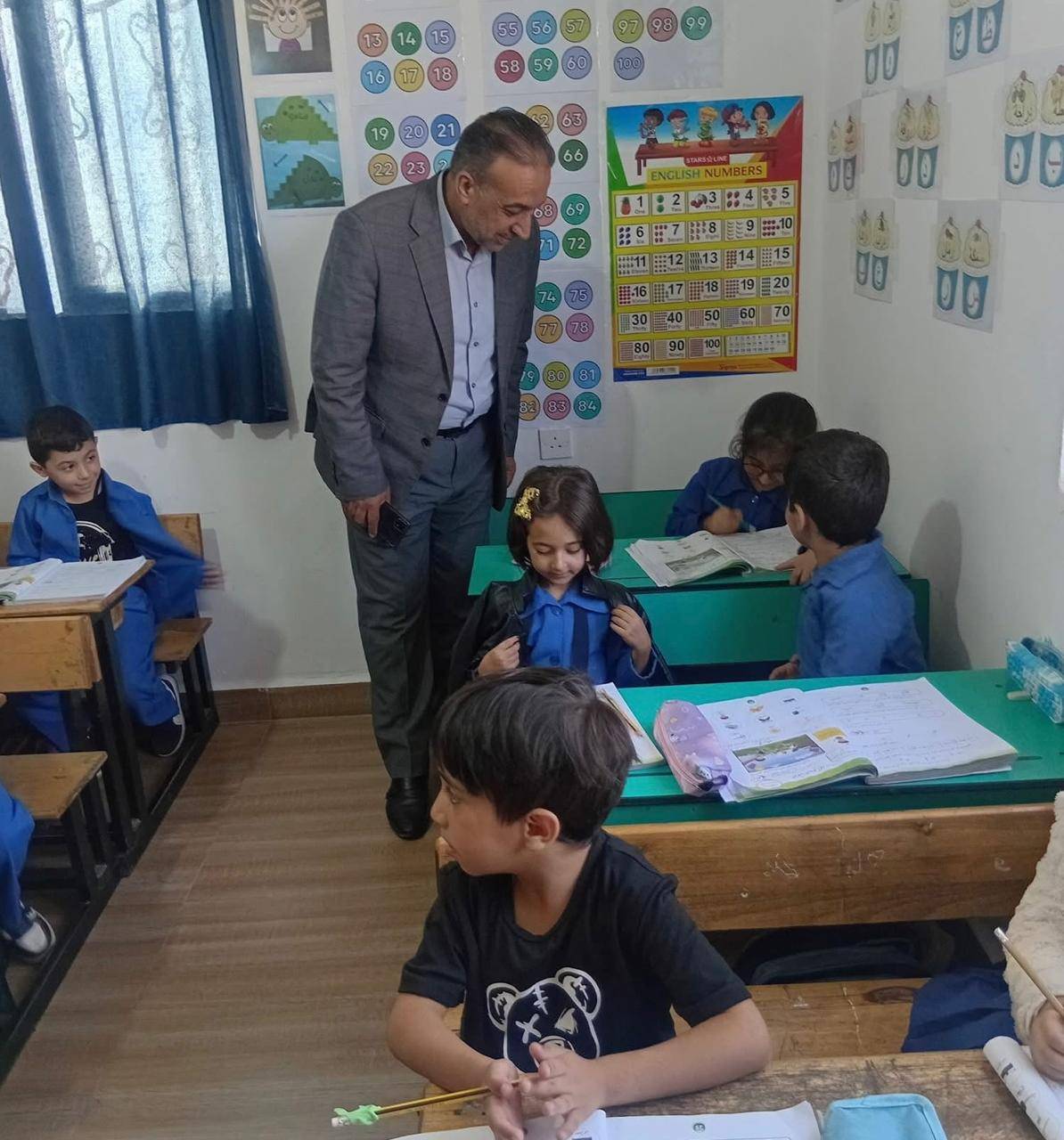 الفتينات يتفقد مدارس الثنية في الكرك ويتابع الاختبارات التشخيصية