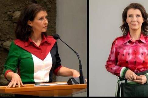 بعد ارتدائها قميصاً يمثل العلم الفلسطيني .. هذا ما حدث لنائبة هولندية داخل قاعة مجلس النواب