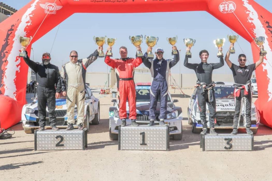 بدر الفايز يفوز بلقب الجولة الخامسة من بطولة الأردن للراليات وإيهاب الشرفا ثانيا وكريم شويكيني ثالثا