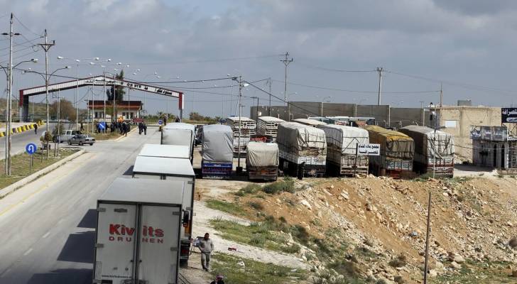 الصادرات الوطنية إلى سوريا ترتفع 400 بالمئة خلال 7 أشهر