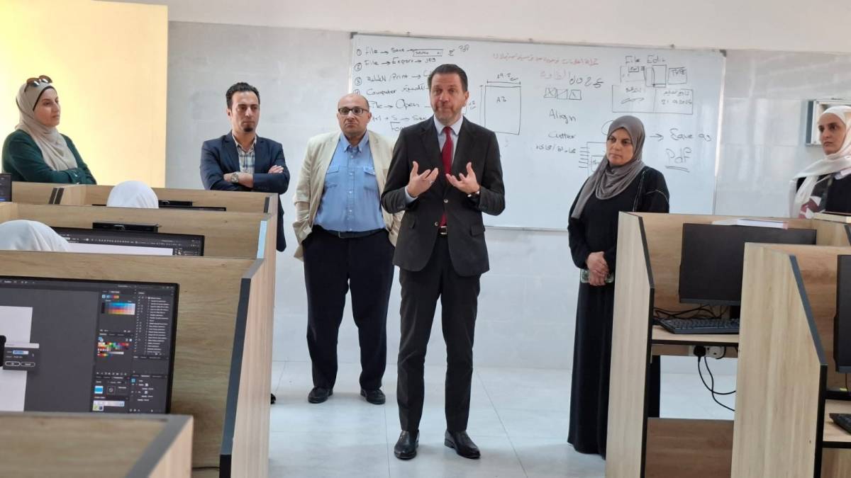 مدير تربية جرش يتابع تخصصات التعليم المهني ( BTEC) بمدرسة لبابة بنت الحارث