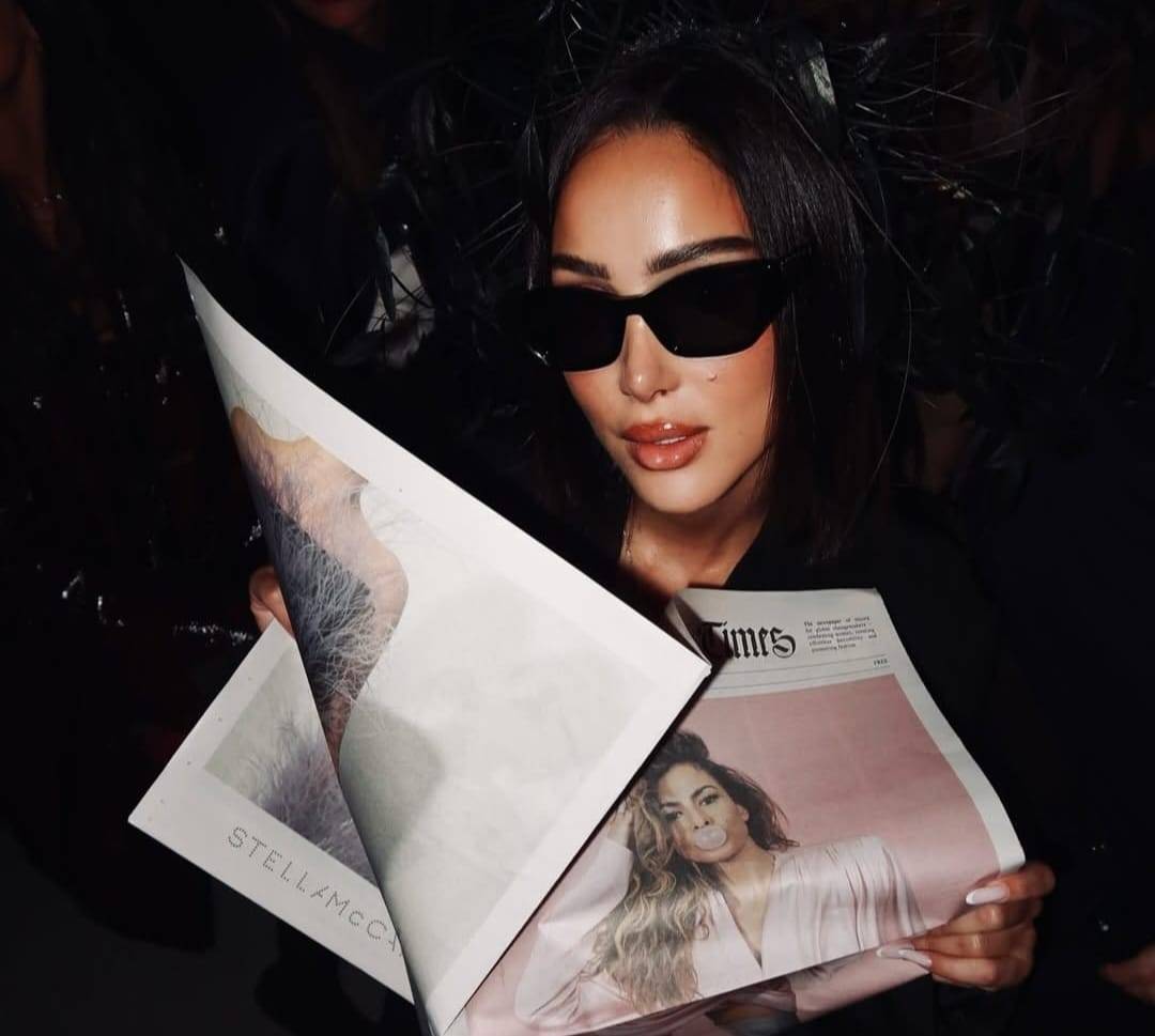 بسمة بوسيل تتألق فى أسبوع الموضة بباريس بحضور طاغ وذوق فرنسي فريد