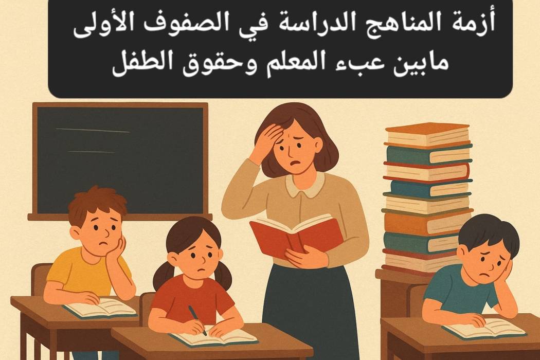 أزمة المناهج الدراسية في الصفوف الأولى: ما بين عبء المعلم وحقوق الطفل