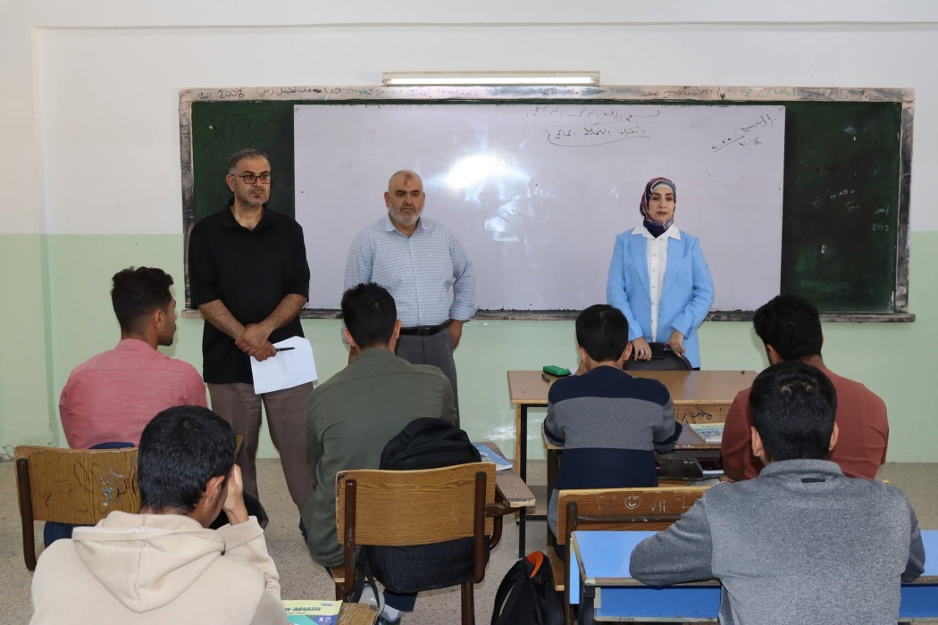 السلامين تترأس فريق الدعم والاسناد في مدرسة الشوبك الثانوية الشاملة للبنين