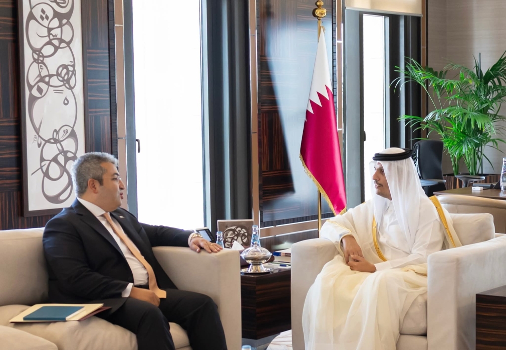 رئيس مجلس الوزراء  وزير الخارجية القطري  يستقبل السفير المصري