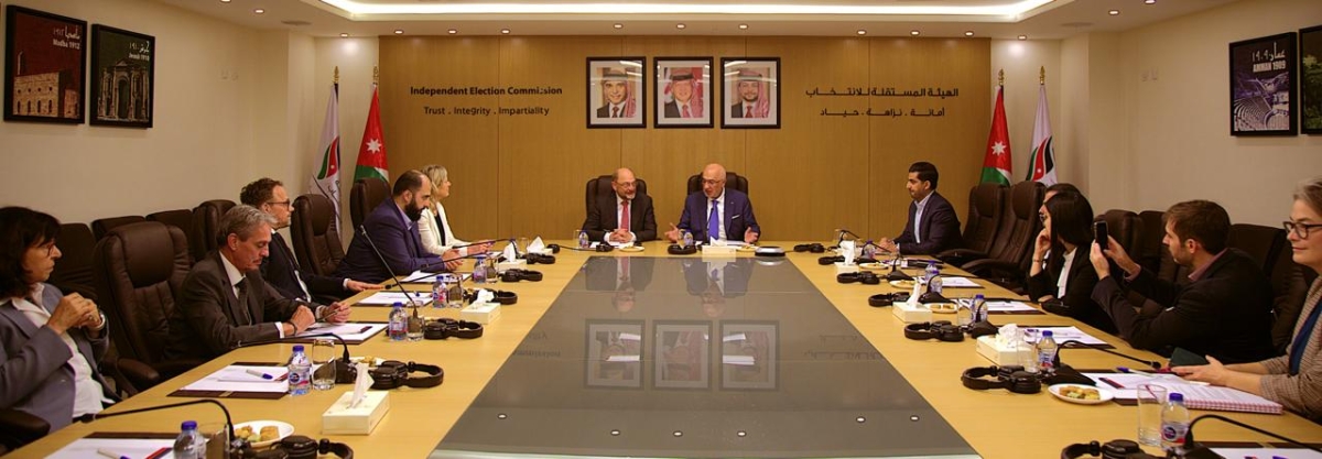 رئيس مجلس مفوضي الهيئة المستقلة للانتخاب يستقبل رئيس مؤسسة فريدريش إيبرت والوفد المرافق له