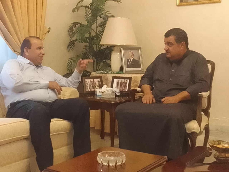 الجبور في زيارة للاطمئنان على صحة الشيخ جمال حديثه الخريشا