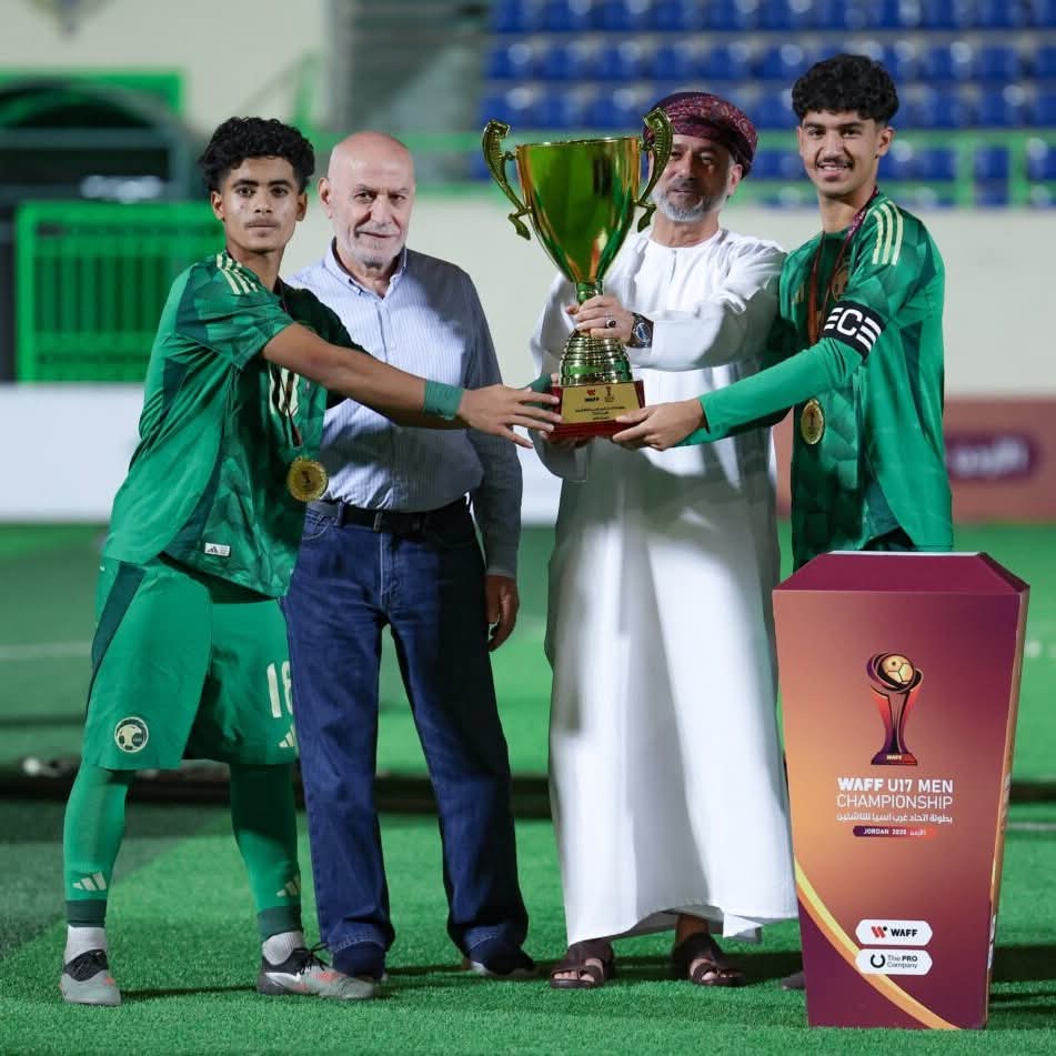 الأخضر السعودي يتوج بطلاً لغرب آسيا للناشئين في العقبة
