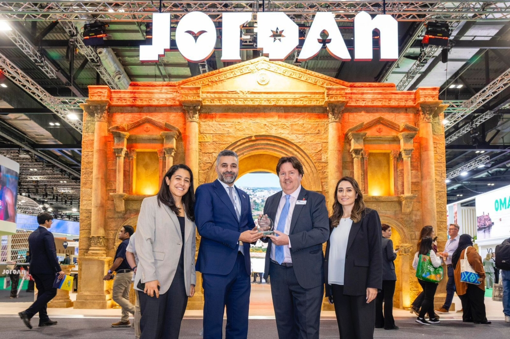 الأردن يفوز بجائزة أفضل تصميم جناح للشرق الأوسط خلال مشاركته في معرض WTM 2025 في لندن