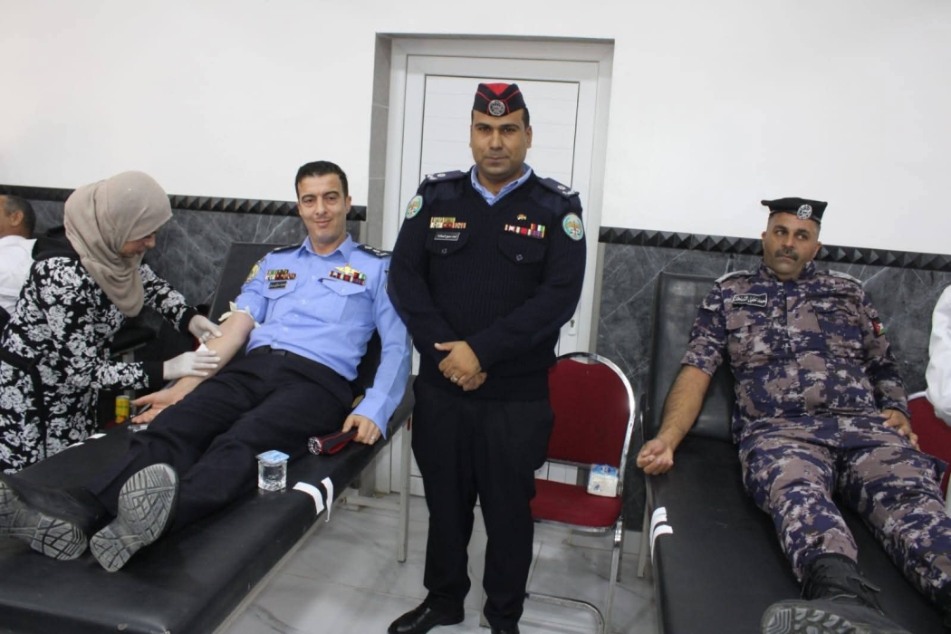 الشرطة المجتمعية في الكرك تطلق حملة تبرع بالدم 