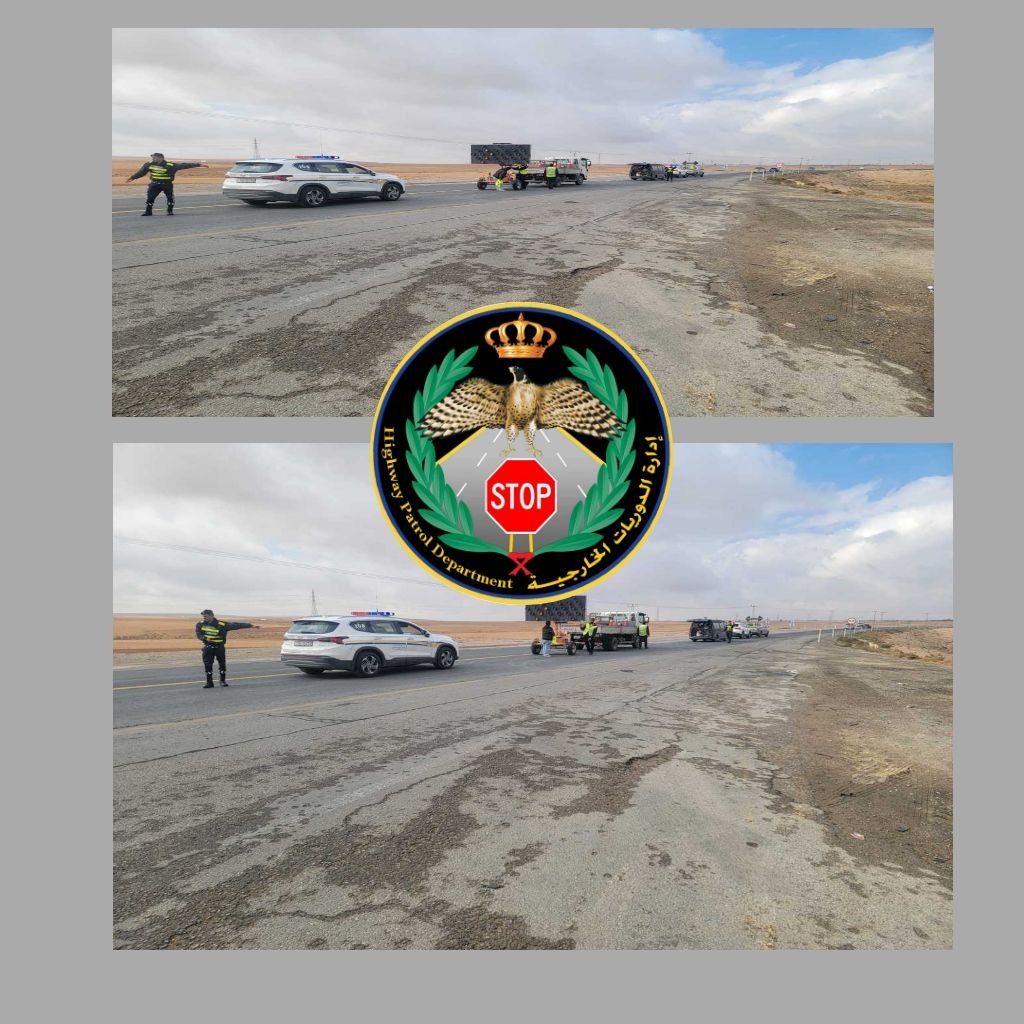 إدارة السير: طريق الموقر حتى مقاطعة البادية الوسطى يشهد أعمال صيانة