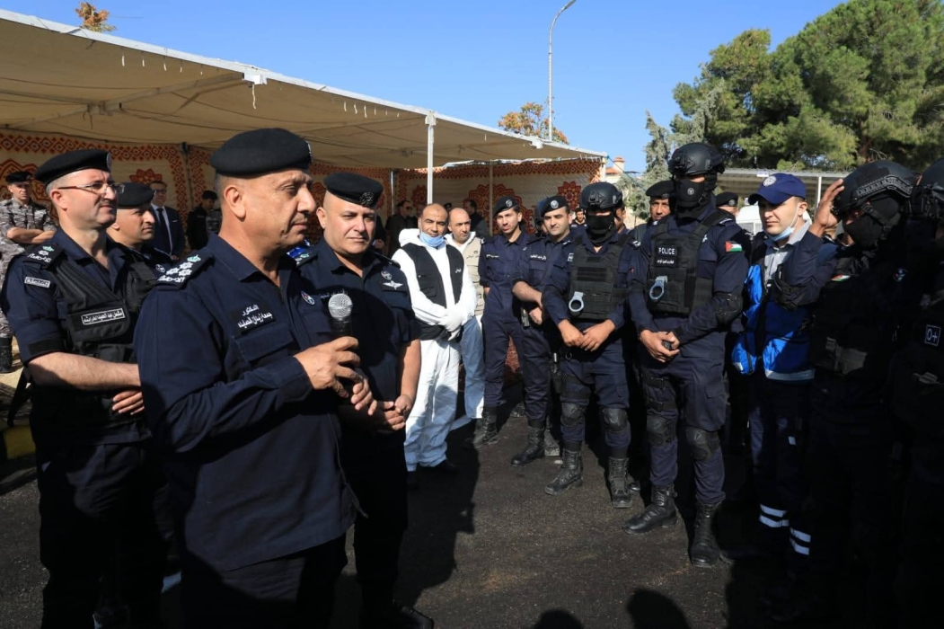 تمرين وهمي أمني في مديرية شرطة جرش ...صور