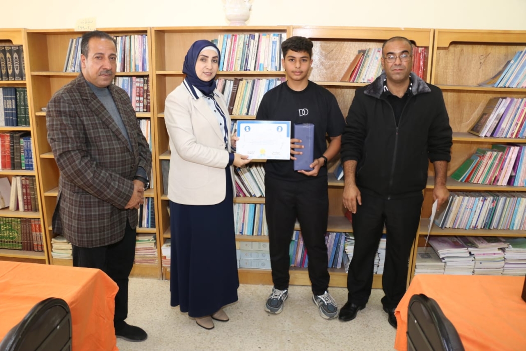 السلامين ترعى بطولة الشطرنج، وتكرم أبطالها في مدرسة وادي موسى الثانوية للبنين