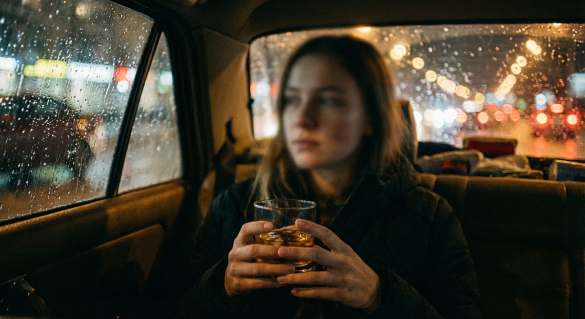 سيدة مخمورة تثير فوضى في مركبة نقل وتتهرب من الدفع ليلاً