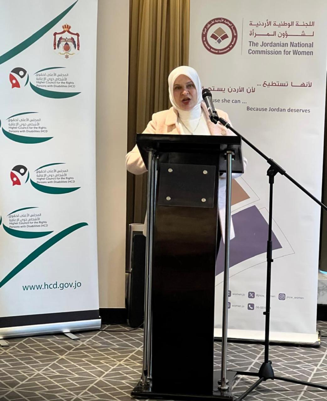 القوابعة تشارك في ورشة عمل مشاركة المرأة  ذات الإعاقة في الأحزاب