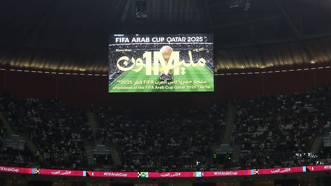 كأس العرب FIFA قطر 2025.. ربع نهائي ثري فنيا يرفع الحصيلة الجماهيرية إلى رقم مليوني