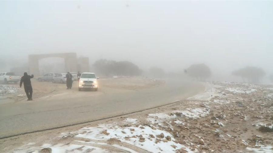 تجدد الهطولات الثلجية فوق مرتفعات الطفيلة والشوبك ومعان