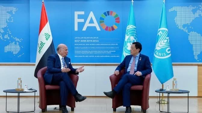 بحث سبل التعاون بين العراق ومنظمة الفاو في مجالات الأمن الغذائي والتنمية المستدامة