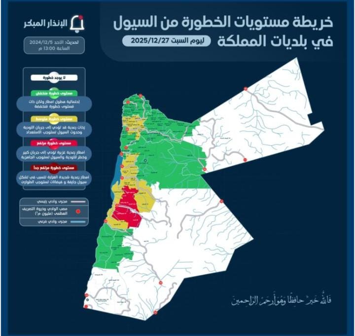 وزارة الإدارة المحلية توجّه البلديات لرفع الجاهزية للتعامل مع المنخفض الجوي