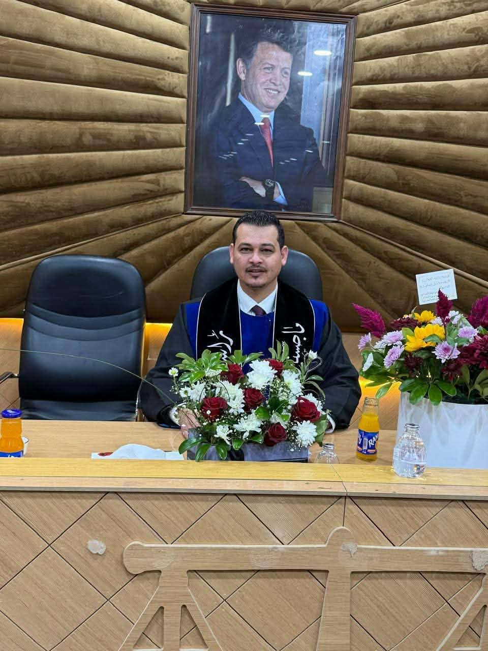 الدكتور أمجد العجارمه يهنئ المحامي راشد العرمان بحصوله على الماجستير في القانون الدولي