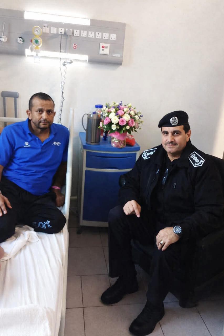 الأمين العام للاتحاد الرياضي للشرطة يزور النقيب عبدالله المجالي