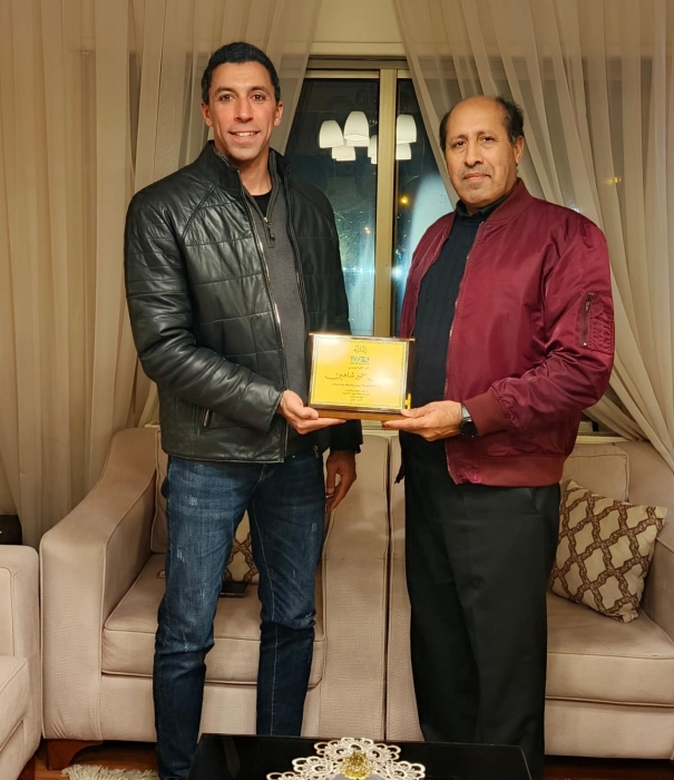 تكريم المهندس هادي شاهين بدرع وكالة نيروز الإخبارية في عمّان