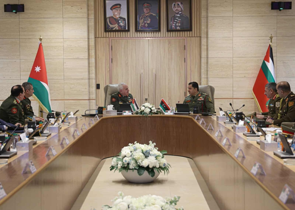 اللواء الركن الحنيطي يستقبل نائب القائد العام للقوات المسلحة العربية الليبية....صور