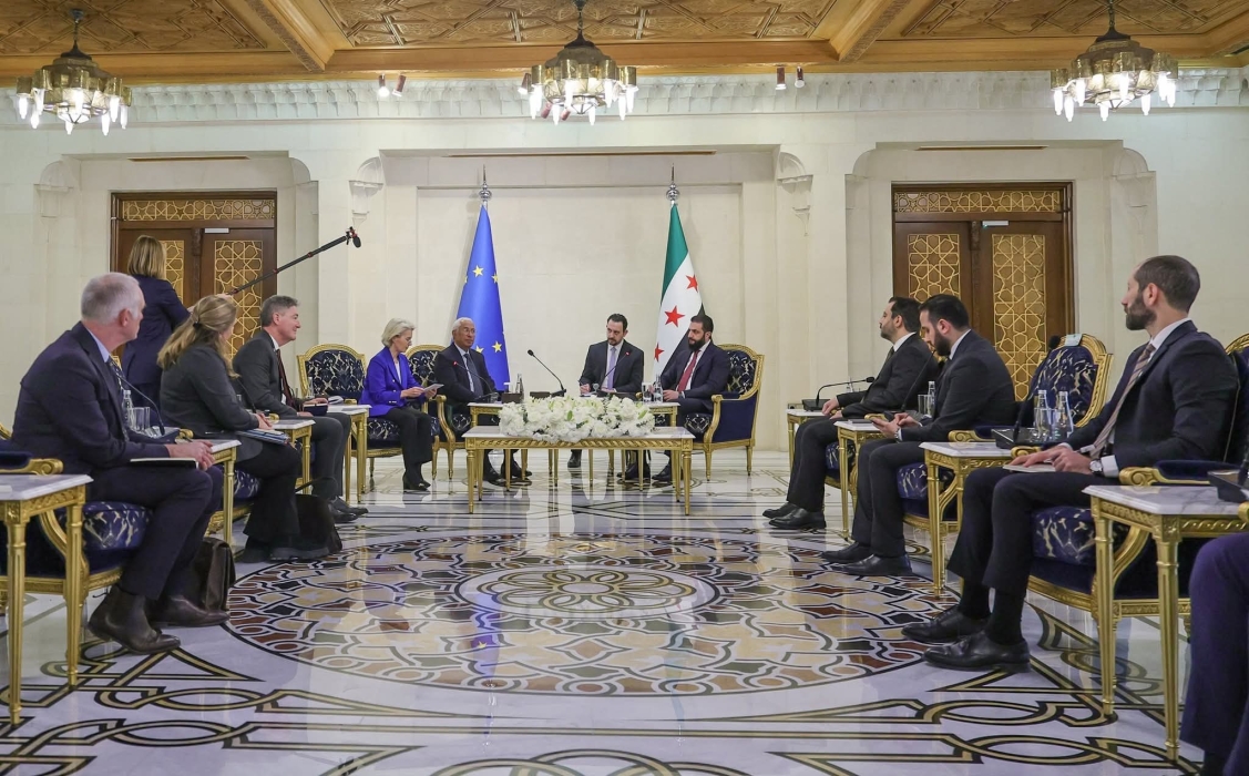 الرئيس السوري يبحث مع قيادات الاتحاد الأوروبي تعزيز التعاون وإعادة الإعمار