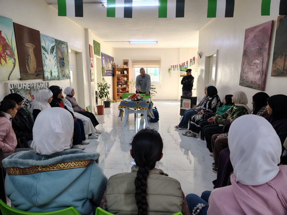 ورشة حول الاستخدام الآمن لوسائل التدفئة والإسعافات الأولية في مركز شابات الجدعا