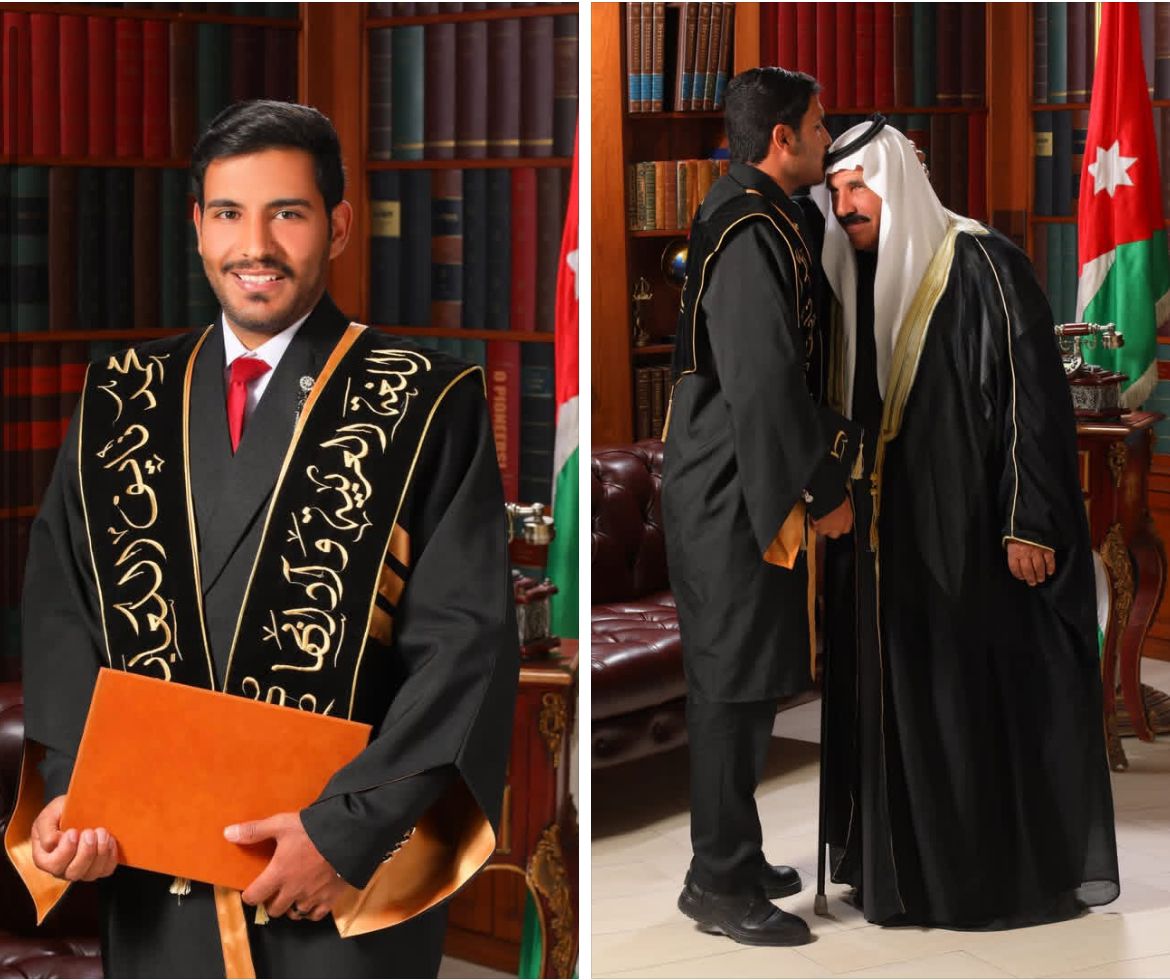 محمد نايف الكعابنة ينال درجة البكالوريوس من جامعة الحسين بن طلال